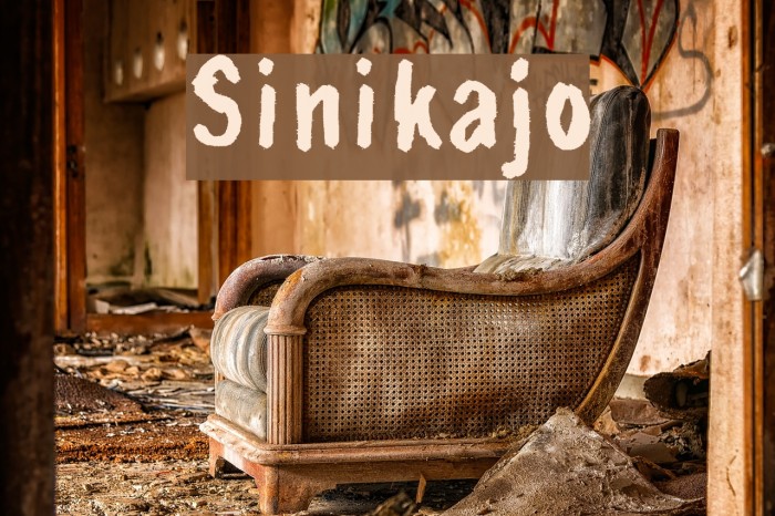 Sinikajo Шрифта examples