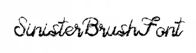 Sinister Brush Font  フリーフォントのダウンロード