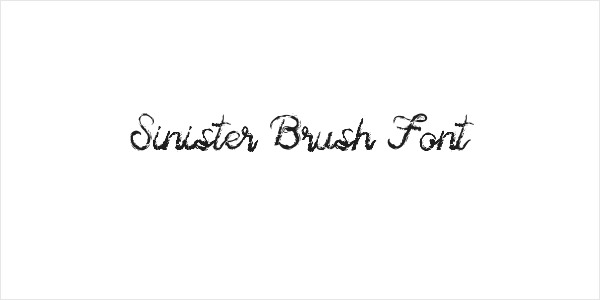 Sinister Brush Font Logo