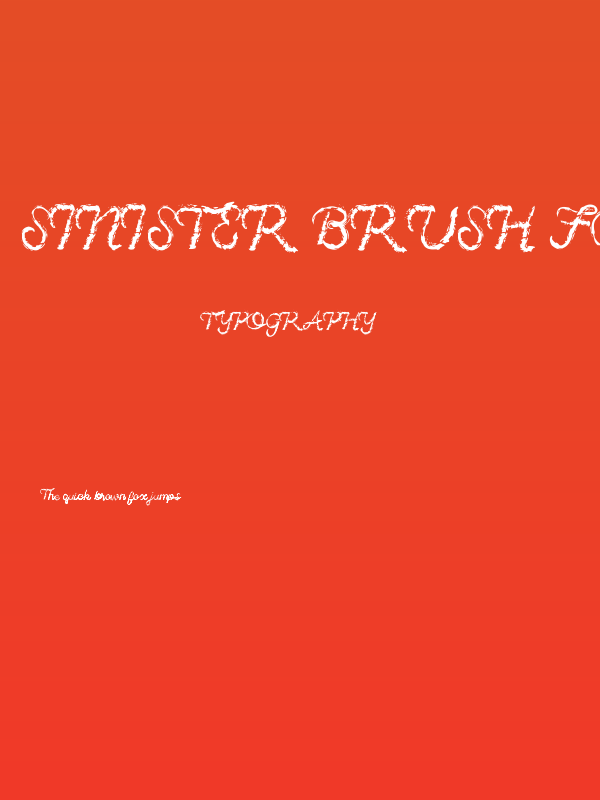 Sinister Brush Font Poster