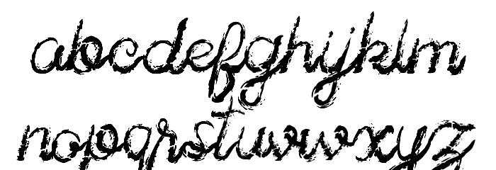 Sinister Brush Font Font LOWERCASE