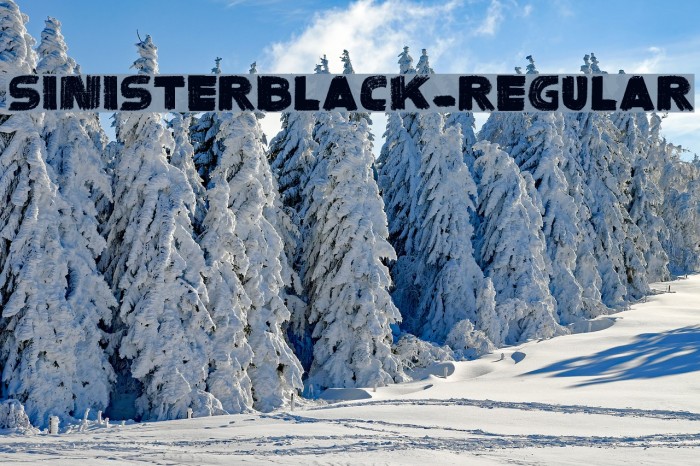 SinisterBlack-Regular Font examples