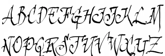 SinisterSam Schriftart Groß
