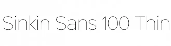 Sinkin Sans 100 Thin  les polices de caractères gratuit tlcharger