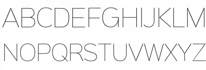 Sinkin Sans 100 Thin Schriftart Groß
