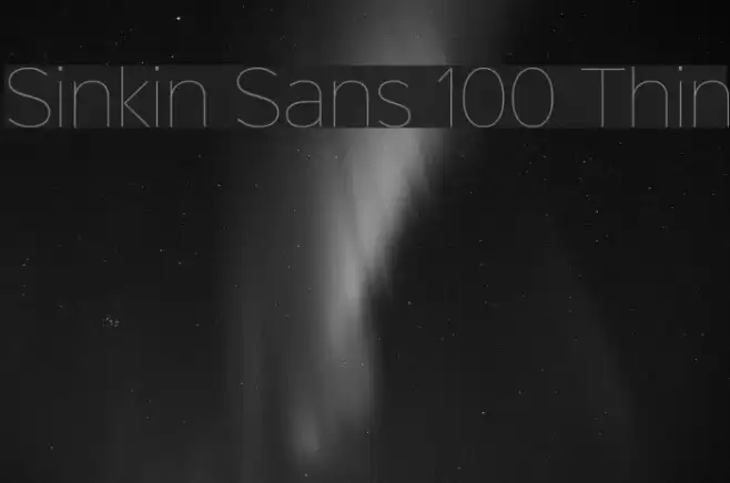 Sinkin Sans 100 Thin Polices examples
