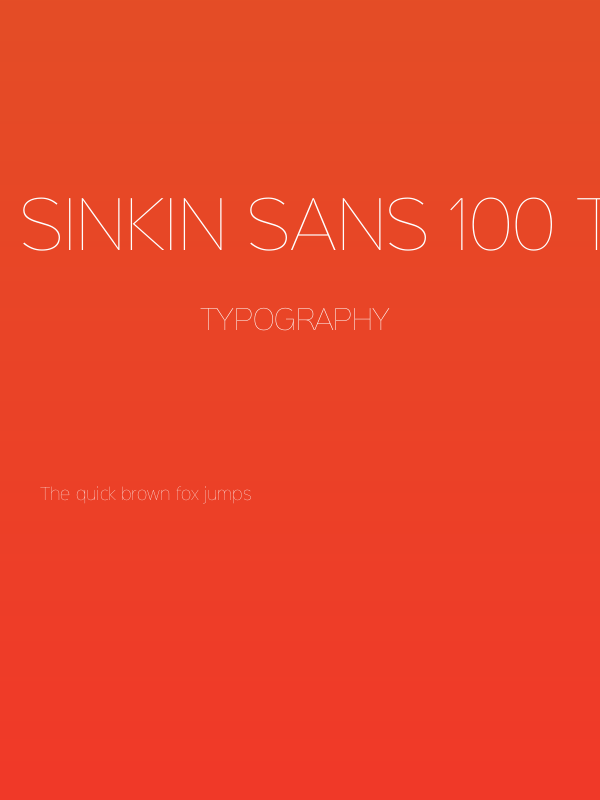 Sinkin Sans 100 Thin Poster