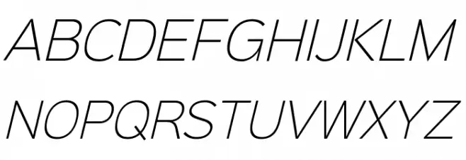 Sinkin Sans 200 X Light Italic Шрифта ВЕРХНИЙ