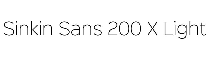 Sinkin Sans 200 X Light  Скачать бесплатные шрифты