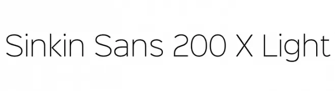 Sinkin Sans 200 X Light  Frei Schriftart Herunterladen