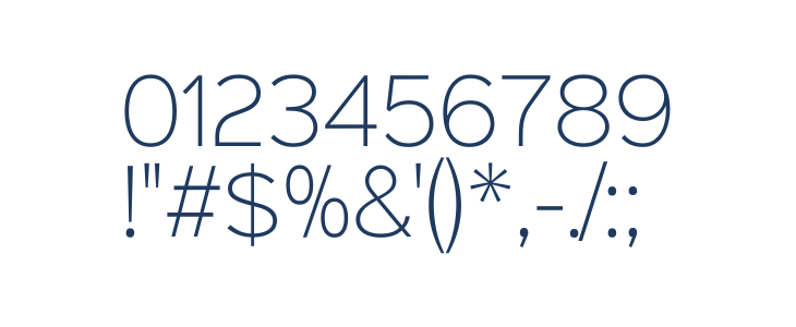 Sinkin Sans 200 X Light Other Characters