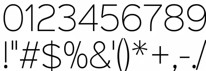 Sinkin Sans 200 X Light Font OTHER CHARS