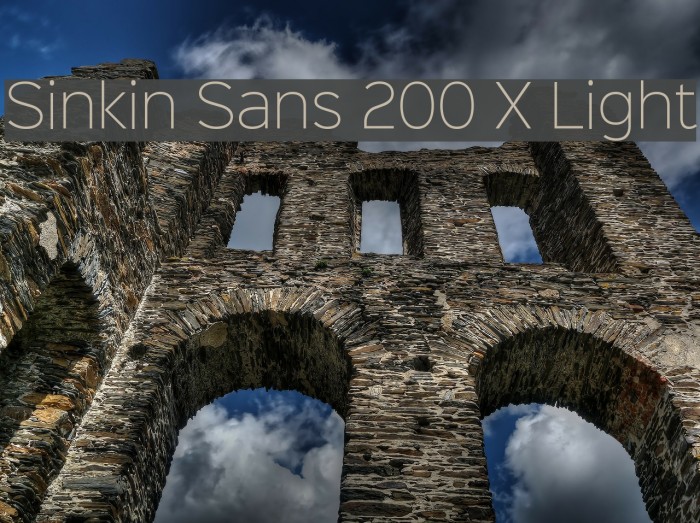 Sinkin Sans 200 X Light Example 1