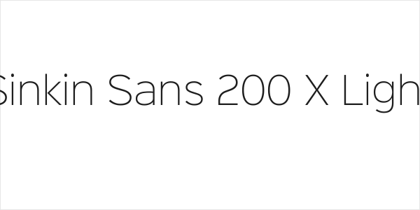 Sinkin Sans 200 X Light Logo