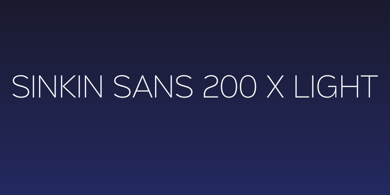 Sinkin Sans 200 X Light Social Header