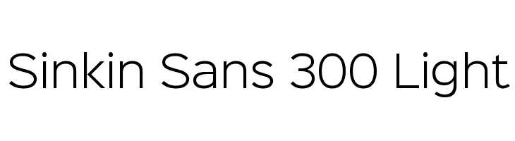 Sinkin Sans 300 Light  免费字体下载