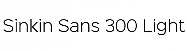 Sinkin Sans 300 Light 