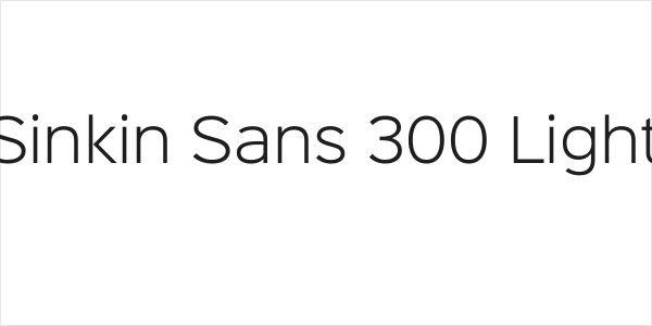 Sinkin Sans 300 Light Logo