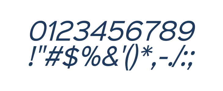 Sinkin Sans 400 Italic Other Characters