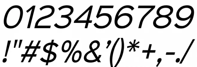 Sinkin Sans 400 Italic Font OTHER CHARS