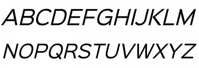 Sinkin Sans 400 Italic Schriftart Groß