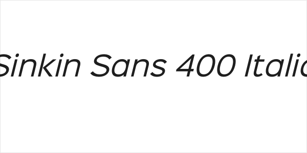 Sinkin Sans 400 Italic Logo