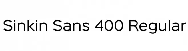 Sinkin Sans 400 Regular  Скачать бесплатные шрифты