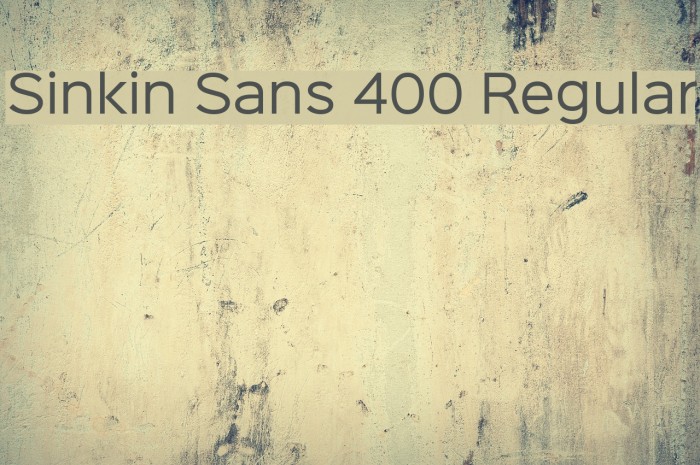 Sinkin Sans 400 Regular Font examples