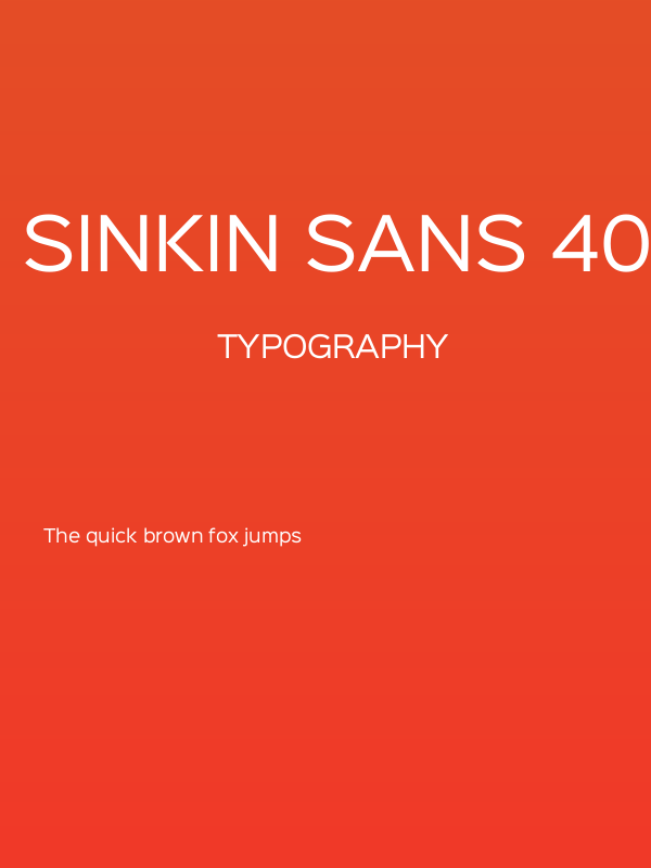 Sinkin Sans 400 Regular Poster