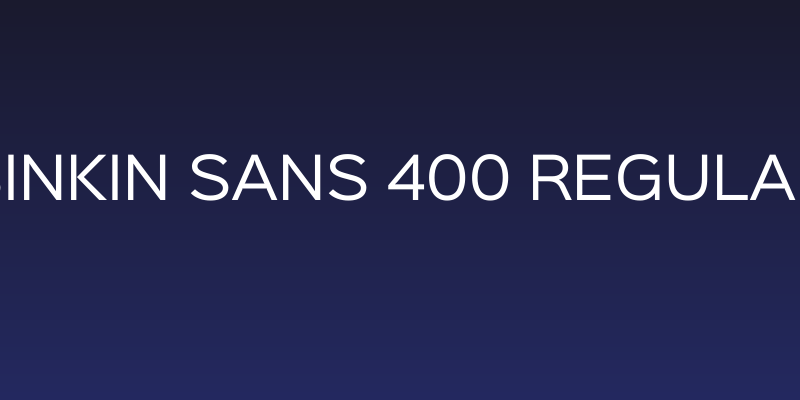 Sinkin Sans 400 Regular Social Header