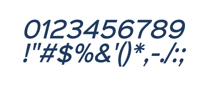 Sinkin Sans 500 Medium Italic1 Other Characters