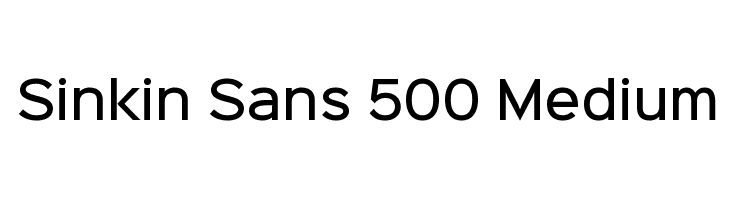 Sinkin Sans 500 Medium  नि: शुल्क फ़ॉन्ट्स डाउनलोड