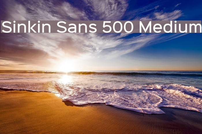 Sinkin Sans 500 Medium Font examples