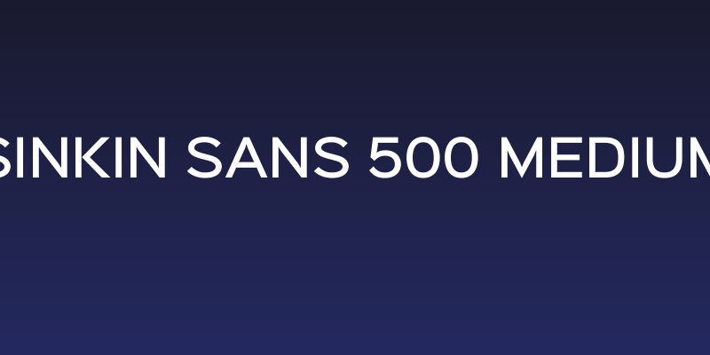Sinkin Sans 500 Medium Social Header