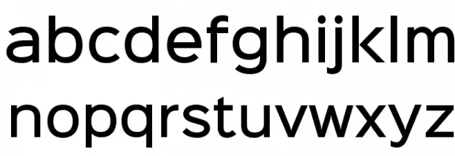 Sinkin Sans 500 Medium Caratteri MINUSCOLO