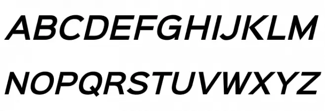 Sinkin Sans 600 SemiBold Italic 字体 大写