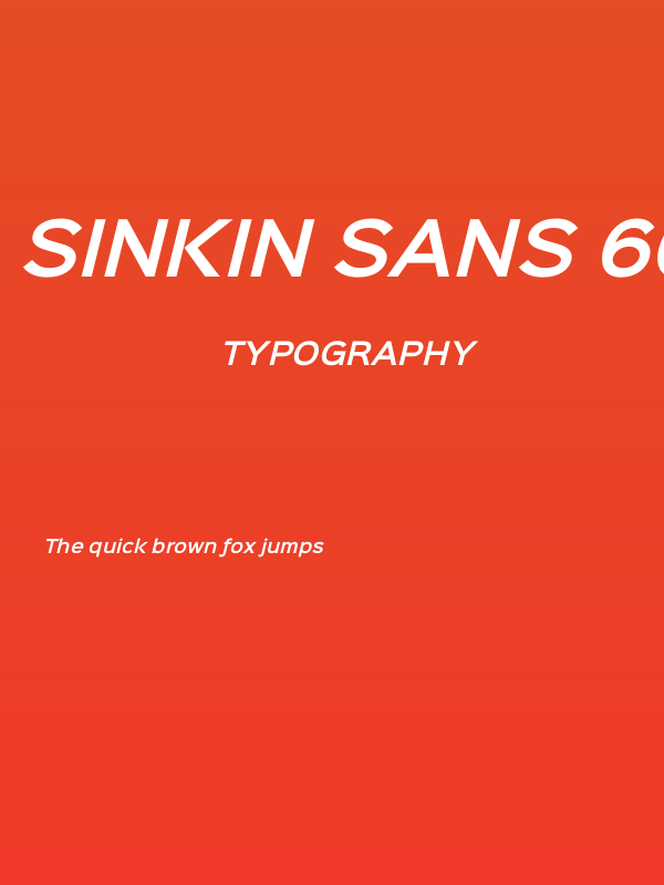 Sinkin Sans 600 SemiBold Italic Poster