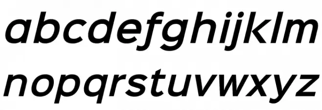 Sinkin Sans 600 SemiBold Italic Caratteri MINUSCOLO