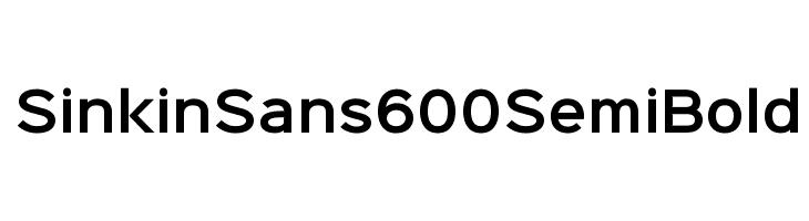 Sinkin Sans 600 SemiBold  font caratteri gratis