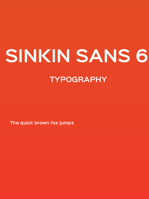 Sinkin Sans 600 SemiBold Poster