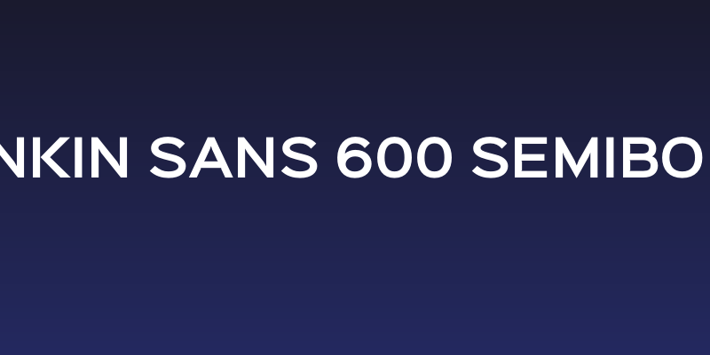 Sinkin Sans 600 SemiBold Social Header