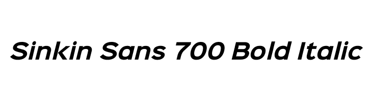 Sinkin Sans 700 Bold Italic  baixar fontes gratis