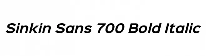 Sinkin Sans 700 Bold Italic  les polices de caractères gratuit tlcharger