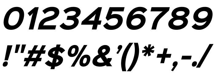 Sinkin Sans 700 Bold Italic Font OTHER CHARS