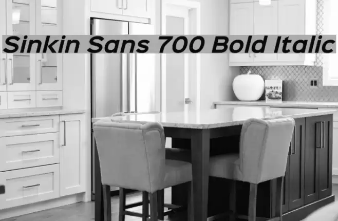 Sinkin Sans 700 Bold Italic Font examples