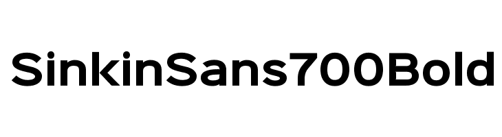 Sinkin Sans 700 Bold  Frei Schriftart Herunterladen