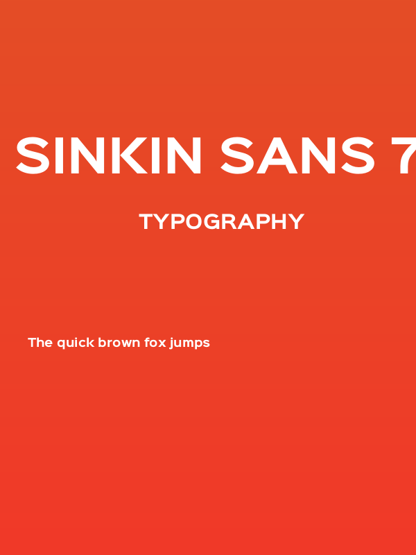 Sinkin Sans 700 Bold Poster