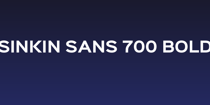 Sinkin Sans 700 Bold Social Header