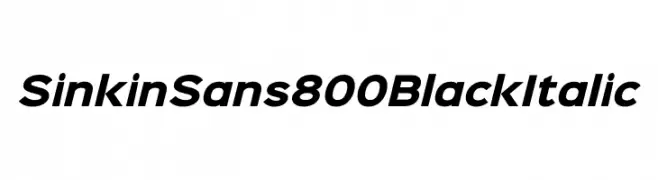 Sinkin Sans 800 Black Italic  les polices de caractères gratuit tlcharger