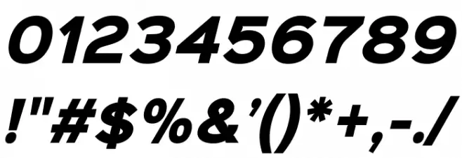 Sinkin Sans 800 Black Italic Polices AUTRES CHARS